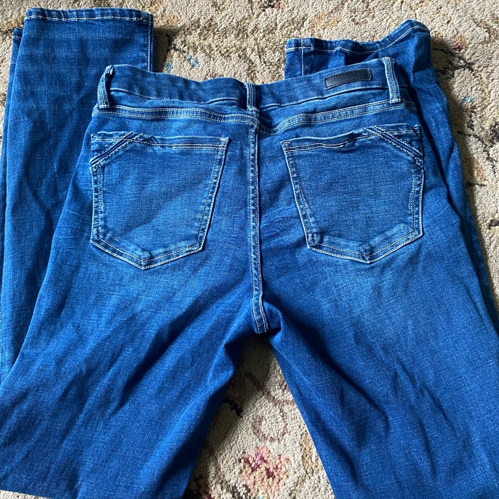 Buckle black bootcut jeans